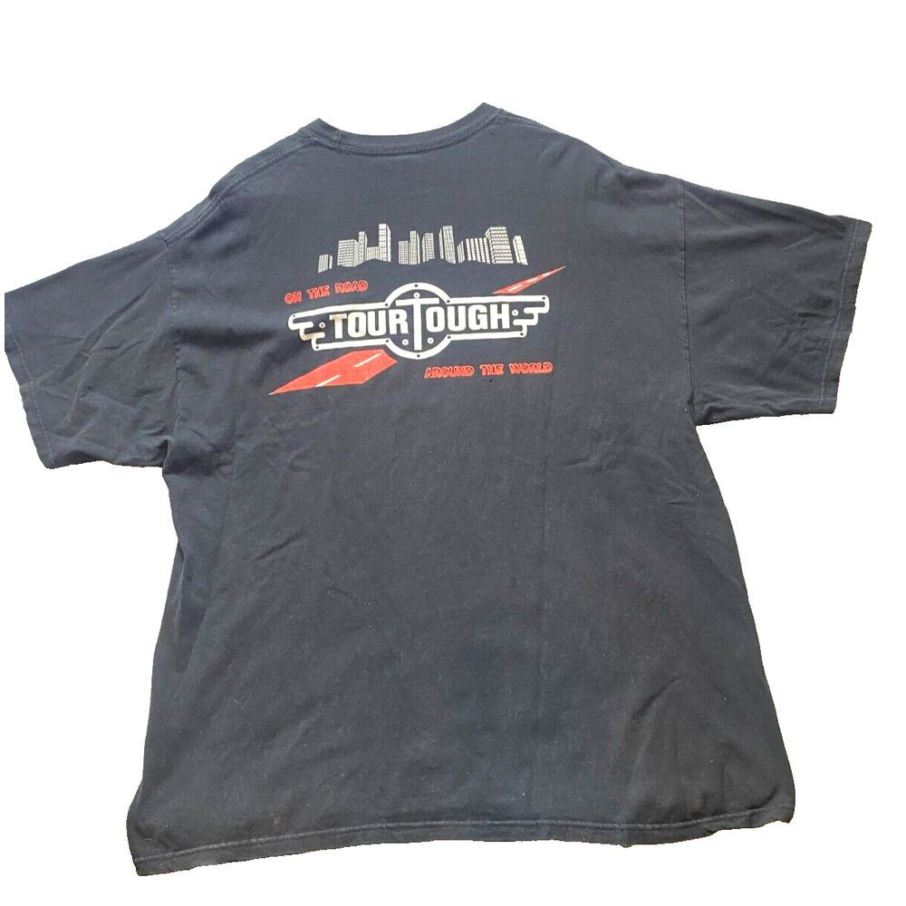Tour Tough Shirt Adult 2XL Black On The‎ Road Around The World Streetwear Mens